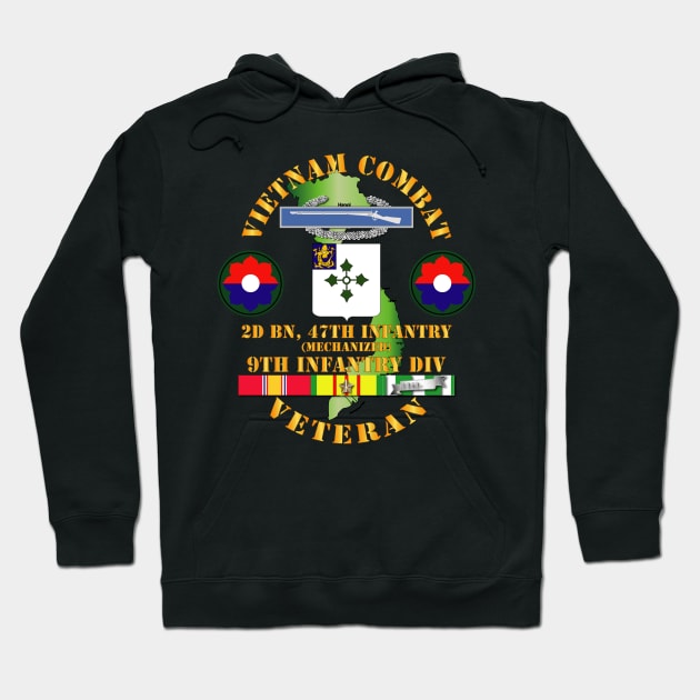 Vietnam Combat Infantry Veteran w 2nd Bn 47th Inf  (Mech) - 9th ID SSI Hoodie by twix123844